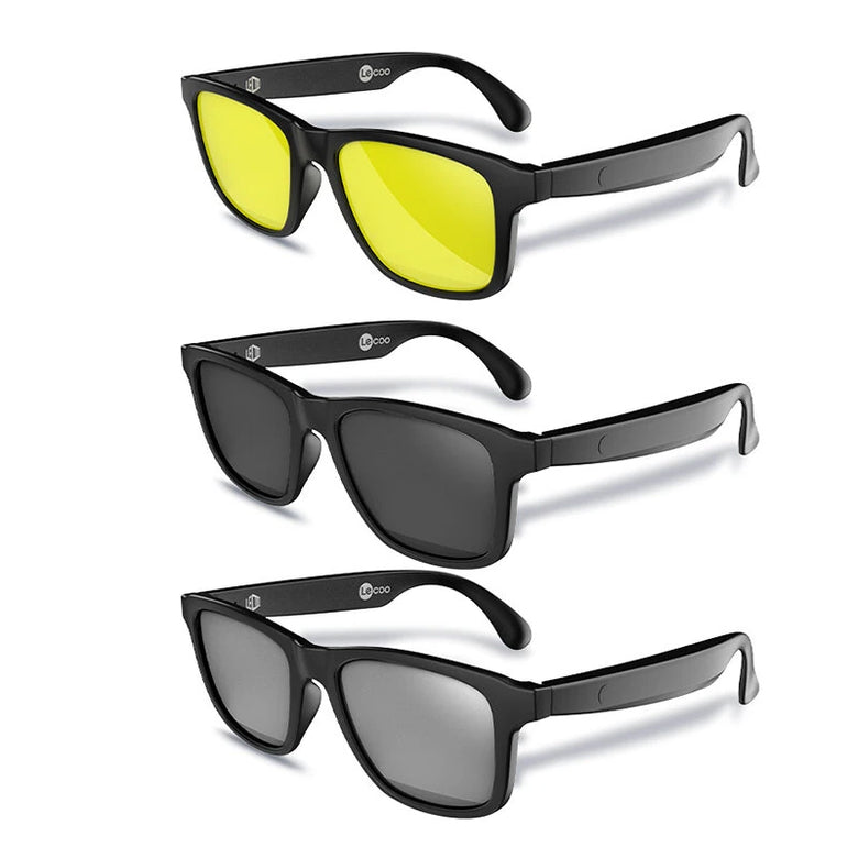 Lenovo Lecoo C8 Lite Smart Glasses bluetooth 5.3 Earphone Sunglasses Graphene Diaphragm Deep Bass UV400 Polarization Lens Lightweight Smart Audio Glasses Support Voice Assistant Function