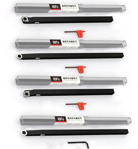 GANWEI Lathe Turning Tool Disposable Blanking Blade Carbide Inserts High Hardness Blades with Wrenches Hand Held Woodworking