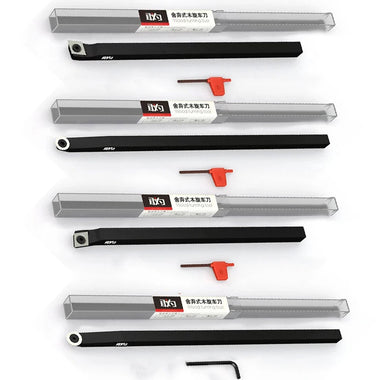 GANWEI Lathe Turning Tool Disposable Blanking Blade Carbide Inserts High Hardness Blades with Wrenches Hand Held Woodworking