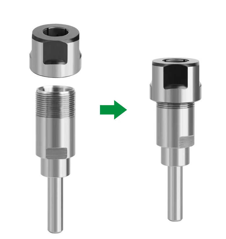 Lavie 1/4 Inch 1/2 Inch 6mm 8mm 12mm Router Collet Extension Chuck Adapter Milling Cutter Chuck Extender Rod Woodworking Milling Bits Rod Holder