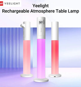 Yeelight LED Atmosphere Table Lamp Atmosphere Desk Lamp Multi-Color RGB Desktop Type-C Rechargeable Decoration Eye Protection Dual Mode