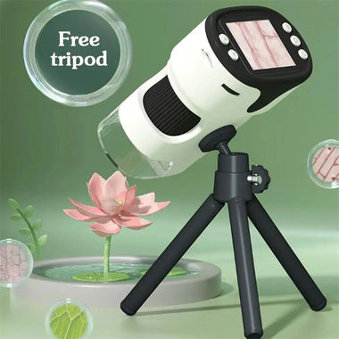 Handheld Portable Digital Microscope with Tripod 1000X Magnification HD Digital Microscope with 32G Memory Card for Kids STEM Educational Toy