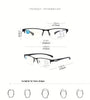 Business Reading Glasses Classic Rectangle Computer Anti Eyestrain Presbyopic Glasses Anti Blue Light Eye Glasses For Women Men