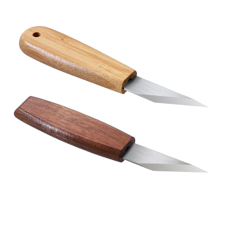 Handcrafted Precision Carving Knife CRV Blade Sharp Point Walnut Wood Handle Bamboo Handle Woodworking Sculpture Tool