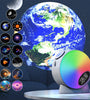 Multifunctional Starry Sky Projector Lamp with 13 Star Films Bluetooth Speaker Night Light White Noise Sleep Aid Sounds Time Display Alarm Remote Control