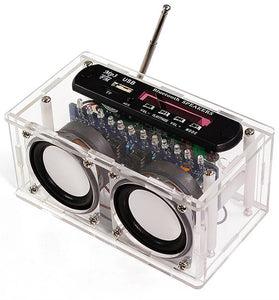 3Pcs DIY bluetooth Speaker Kit with FM Radio 87.5-108MHZ DIY Soldering Project Practice Electronic Kit Solder Assembly Support U Disk TF Card AUX