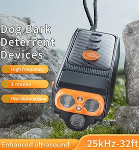 DR32B Ultrasonic Dog Bark Control Device 900mAh Battery 25KHz Frequency Handheld Anti-Barking Trainer Portable Pet Training Tool Adjustable Modes