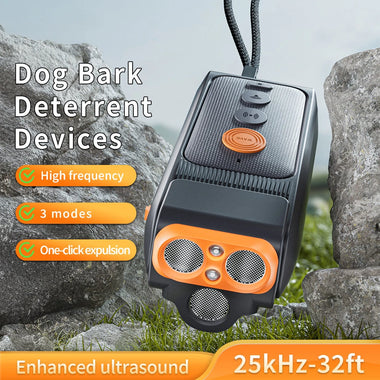 DR32B Ultrasonic Dog Bark Control Device 900mAh Battery 25KHz Frequency Handheld Anti-Barking Trainer Portable Pet Training Tool Adjustable Modes