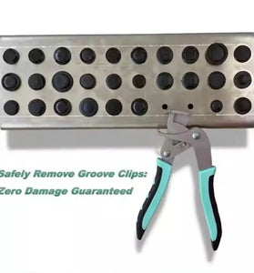 Professional Car Trim Clip Removal Tool Kit Alloy Steel Spring-Loaded Pliers Multi-Purpose Auto Interior Panel Fastener Removal Anti-Slip PVC Handle Heavy Duty Car Buckle Calipers Compact Design