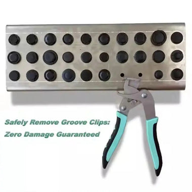 Professional Car Trim Clip Removal Tool Kit Alloy Steel Spring-Loaded Pliers Multi-Purpose Auto Interior Panel Fastener Removal Anti-Slip PVC Handle Heavy Duty Car Buckle Calipers Compact Design