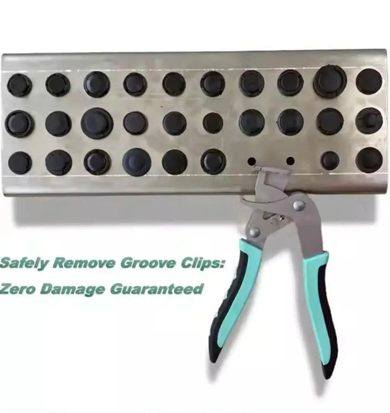 Professional Car Trim Clip Removal Tool Kit Alloy Steel Spring-Loaded Pliers Multi-Purpose Auto Interior Panel Fastener Removal Anti-Slip PVC Handle Heavy Duty Car Buckle Calipers Compact Design