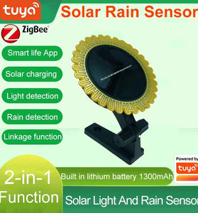 Tuya Smart Zigbe Sunlight Rain Sensor Solar Charging Real-time Rainwater Detector Smart Life App Controlled for House Outdoor