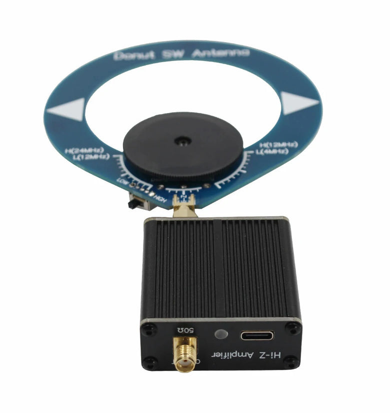 Donut AM MW/SW Mini Loop Antenna+High Resistance Amplifier Kit for HFDY Malahiteam DSP DSP2 Receiver HF Middle Wave