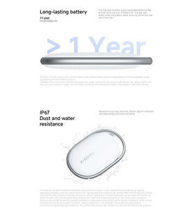 Xiaomi Tag bluetooth Tracker Key Finder Apple Find My Google Find Hub Compatible IP67 Waterproof Buzzer Lost Prevention Long Lasting Anti-lost Device