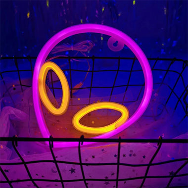 LED Halloween Neon Signs Atmosphere Lamp IP42 Waterproof 22x19.5cm Blue Pink Yellow Decor for Home Office Shop