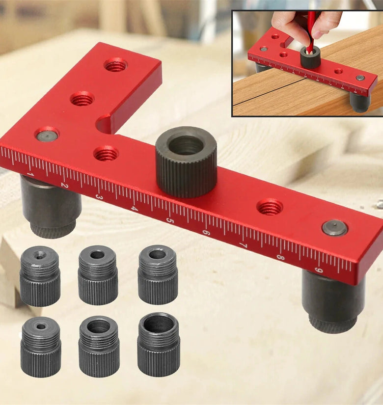 2-10mm Dowel Jig Square Center Finder Woodworking Tools Drill Guide for Straight Holes Self Centering Line Scriber