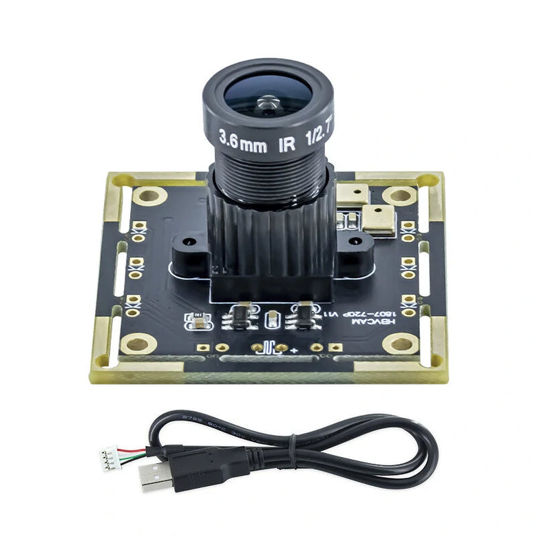 1MP HD USB Camera Module 720P Manual Focus 72/100/160 Lens Focal Length 38*38 Compatible 32*32 Camera Module USB Driver-free