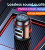 T23 bluetooth V5.4 FM Transmitter 30W PD+QC3.0 USB Car Charger Blue LED Digital Display Wireless Radio Adapter HiFi Music Play Car Kit with Mic Hands Free Calls