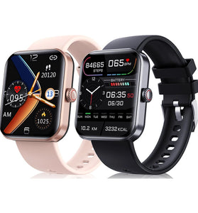 F57L 1.91-inch HD Screen Heart Rate Blood Pressure Blood Glucose SpO2 Monitor Sleep Monitoring Temperature Measurement Multi-sport Modes IP67 Waterproof Smart Watch