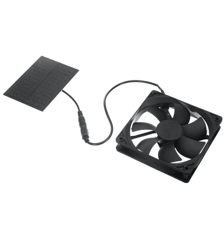 6V 1.8W Mini Solar Exhaust Fan with Solar Panel Plug and Play Brushless Motor High Air Volume for Computer Cabinet Heat Dissipation