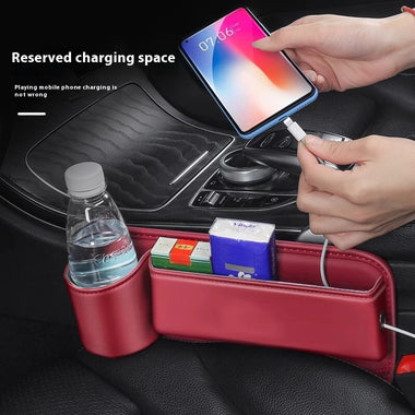 Car Seat Gap Filler Organizer with Cup Holder  Storage Box Pocket Universal Car Interior Decoration Storage Artifact With Water Cup Storage Box