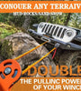 6 Ton Heavy Duty Winch Pulley Block Max Load 13000lbs Steel Cable Synthetic Rope Compatible Truck Tractor ATV UTV Outdoor Rescue Tree Stump Removal