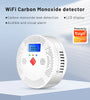 Tuya WiFi Smart Carbon Monoxide Detector Alarm 85dB Sound Warning LCD Digital Display Home Indoor CO Poisoning Siren