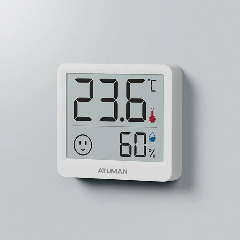 2PCS Duka Atuman THmini Electronic Temperature and Humidity Meter High Precision Vertical Infant Room Thermometer Digital Meter for Home