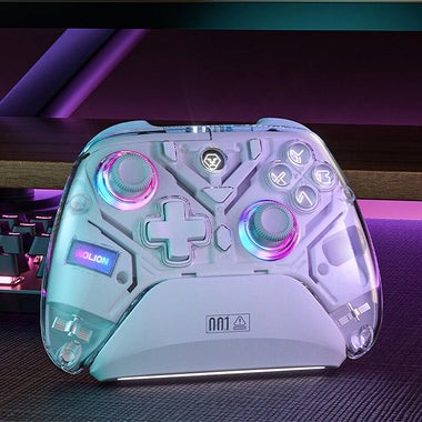 Aolion K10 RGB Wireless Gaming Controller with Charging Dock Gamepad Hall Effect Joystick Trigger Support 1KHz for NS/PC/Phone