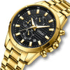 CRRJU Fashion Waterproof Luminous Men Watch Business Casual Multifunctional Chronograph Date Quartz Wristwatch