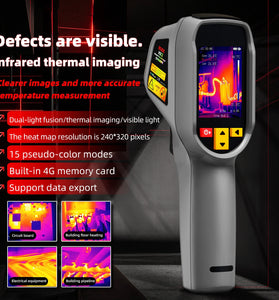 BSIDE HX2 Infrared Thermal Imaging Camera 240x320 Resolution -20C to 550C Range Adjustable Emissivity Rechargeable Battery Auto Focus Handheld Heat Detector Industrial Inspection Tool