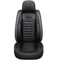 Universal PU Leather Car Front Seat Cushion Cover Non-slip Protector Mat Black