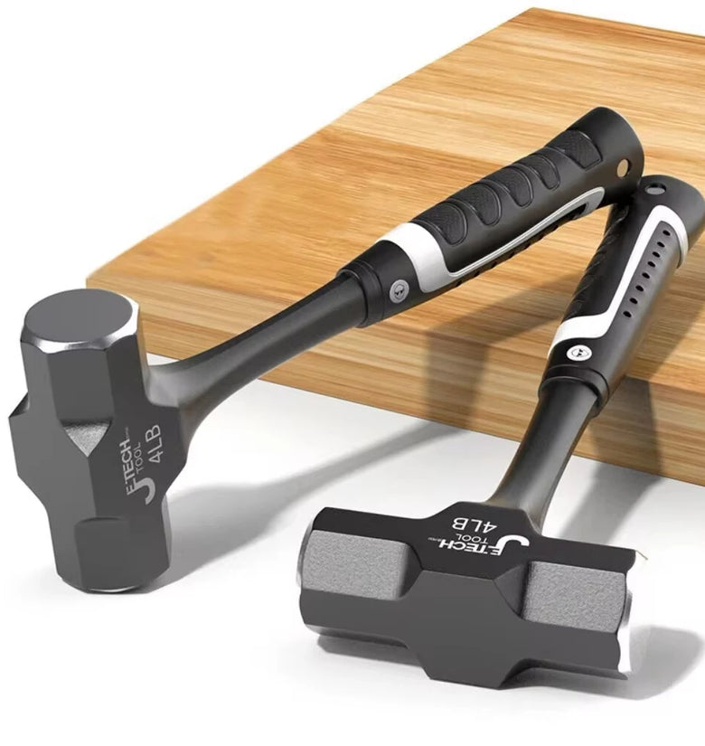 Z50 Sledge Hammer 2LB-3LB Heavy Duty One-Piece Forged Steel Non-Slip Handle for Brick Drilling Crack Hammering Construction