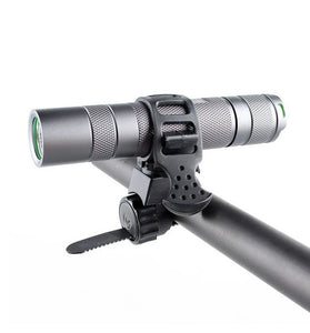 Bicycle Handlebar Light Bracket 360 Degree Rotatable Bike Lamp Holder LED Flashlight Plastic Clip Bike Light Mount Bracket