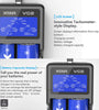 XTAR VC2 18650 Battery Charger Test Batteries Capacity Display USB Charger For 10400-26650 Li-Ion Battery 21700 18650 Charger