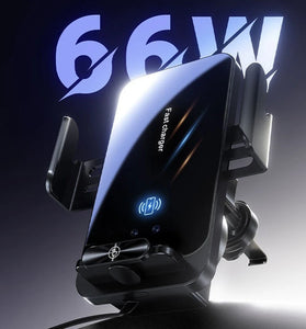 SD06 66W Fast Magnetic Wireless Car Charger Holder Built-in 70cm Retractable Cable 15W Wireless Charging Infrared Sensor Auto Open and Close Car Air Vent Mount Bracket for Smartphone for iPhone 16 Pro Max 15 Pro 14 13 for Huawei Pura X for Xiaomi 15 Ultra