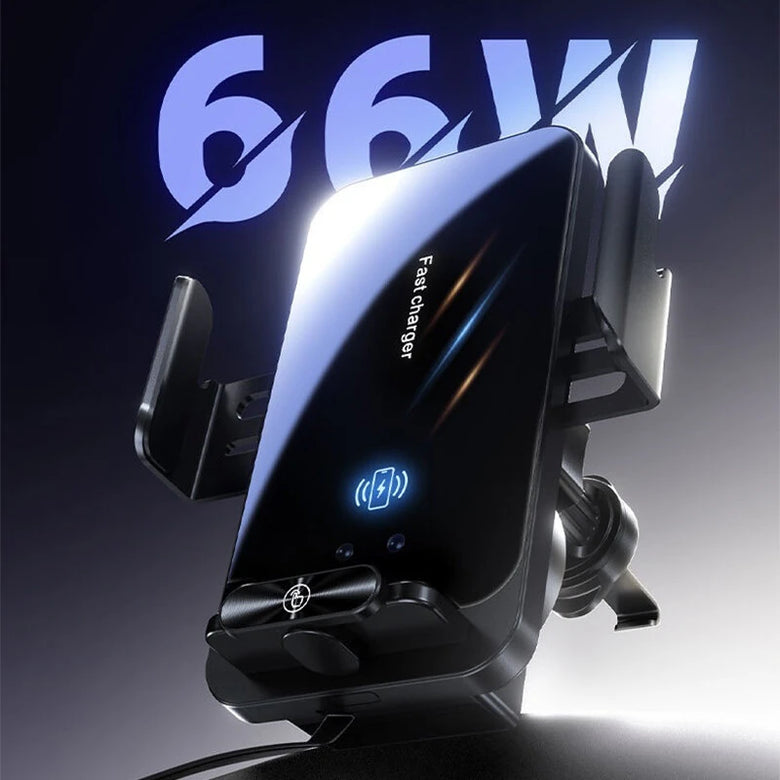 SD06 66W Fast Magnetic Wireless Car Charger Holder Built-in 70cm Retractable Cable 15W Wireless Charging Infrared Sensor Auto Open and Close Car Air Vent Mount Bracket for Smartphone for iPhone 16 Pro Max 15 Pro 14 13 for Huawei Pura X for Xiaomi 15 Ultra