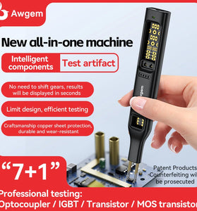 Awgem TO2P Multifunctional Optocoupler Tester Rechargeable Type-C 180mAh 48H Supports Optocoupler IGBT Thyristor NPN PNP NMOS PMOS 431