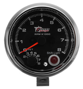 3.75 Inch 12V RPMx1000 Tacho Tachometer with Shift Light RPM Rev Gauge Meter