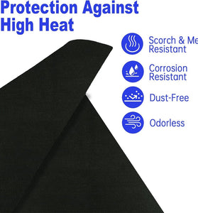 Fireproof Welding Blanket Certified 5mm Thick Carbon Felt Heat Resistant Mat up to 3000F for Soldering Firepit Grill Welding