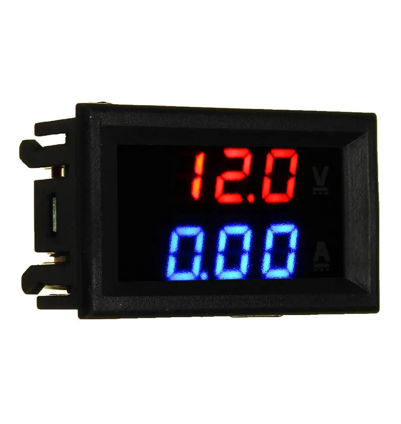 10pcs nMini Digital Voltmeter Ammeter DC 100V 10A Voltmeter Current Meter Tester Blue+Red Dual LED Display