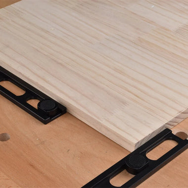 Fonson Woodworking Planing Stop with 10pcs Dog Hole Bench Dog Clamp Desktop Tenon Workbench Table Accessories