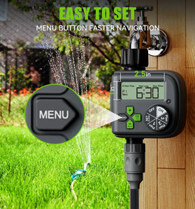 Rainpoint Smart Garden Irrigation Timer Weather-Responsive Rain Delay LCD Digital Water Timer Automatic Watering System Drip Irrigation Controller