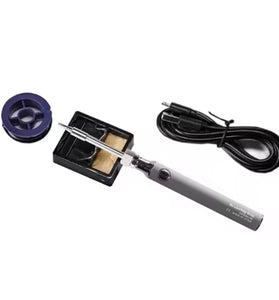 Mini USB Wireless Portable Soldering Iron Kit Rechargeable 8W USB-C Adjustable Temperature 300-450C Complete Set for DIY and Repairs