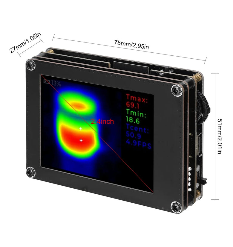 TICAM1 Industrial Infrared Thermal Imaging Camera Accessories Parts With 200MP Visible Light Lens Module