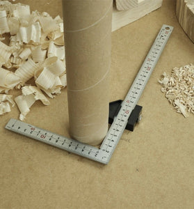 Shinwa 90 Degree Angle Ruler Metric 8 Scales Carpentry Multifunctional Square Stainless Steel Accurate Marking Sliding Stop Adjustable