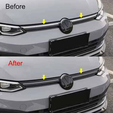 Car Front Bumper Grille Trim Grill Decoration Strip ABS Plastic Covers for VW Golf 8 MK8 2020-2023 Accessories