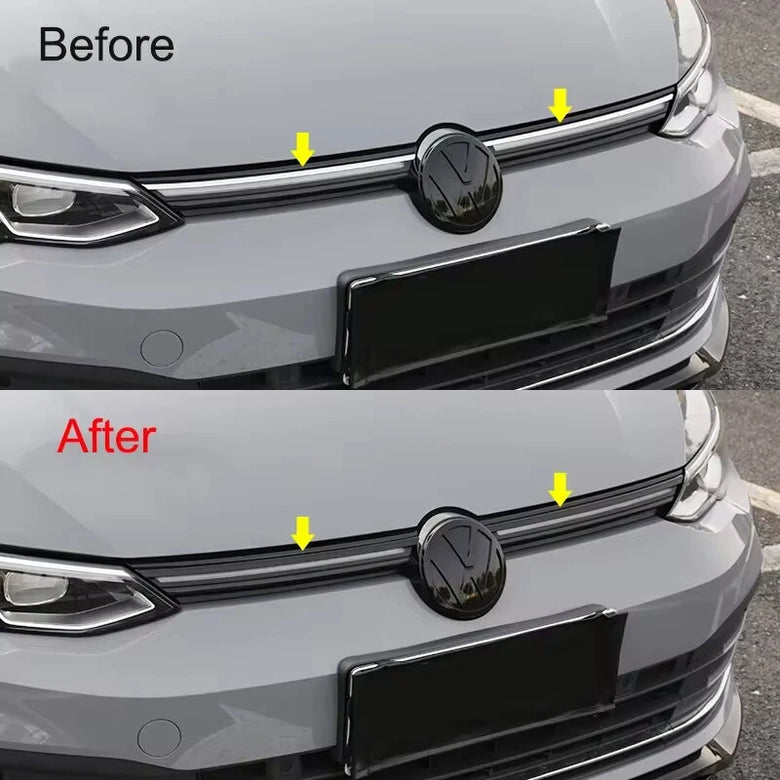 Car Front Bumper Grille Trim Grill Decoration Strip ABS Plastic Covers for VW Golf 8 MK8 2020-2023 Accessories