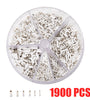 1900pcs Terminal Block Cold-Pressed Insulated Ferrules Terminal Block Cord End Wire Connector Electrical Crimp Sleeves