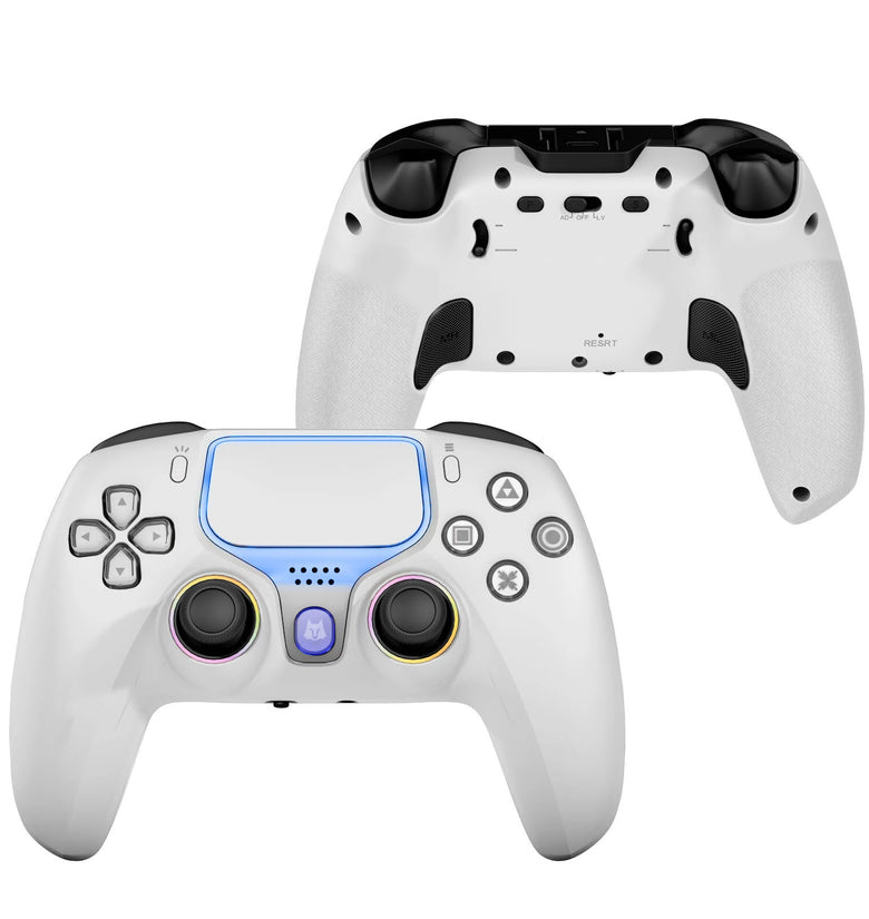 NBCP 736F for PS5 Controller Wired Gamepad with Hall Effect Triggers and RGB Joysticks Dual Vibration Motors Turbo Function for PS4 PC Plug and Play